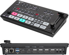 4K HDMI Video Mixer Switcher, 5-Channel Live Streaming Switcher, 4K 60FPS Input,