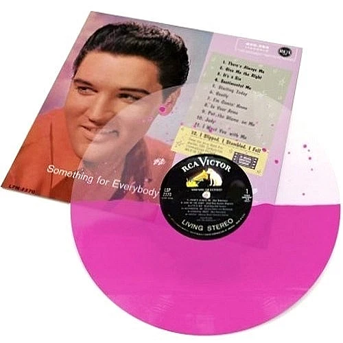King ELVIS Presley "SOMETHING FOR EVERYBODY" LIQUID FILLED PINK VINYL! 600 MADE!