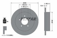 2X Textar Bremsscheibe Hinterachse FüR Ford Usa
