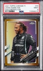 2021 TOPPS CHROME FORMULA 1 GOLD REFRACTOR #40 LEWIS HAMILTON 10/50 PSA 9