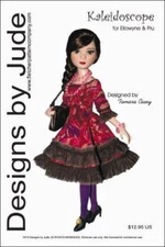 Kaleidoscope Doll Clothes Sewing Pattern for Ellowyne Wilde Tonner