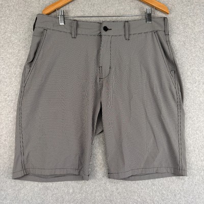 Trunks Multi Functional Shorts Mens 34x9.5 White Black Check Stretch