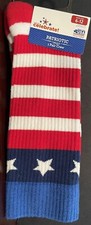 Celebrate Patriotic Men s Crew Socks Size 6-12 USA Stars Stripes NWT 4119