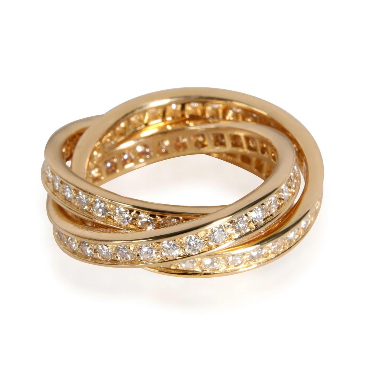 Cartier Trinity Diamond Ring in 18K Yellow Gold 1.5 CTW