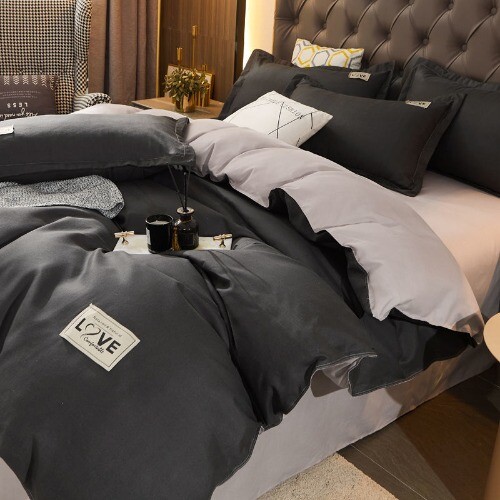 4 Pcs duvet cover bed sheet pillowcase AB double-sided luxury bed bedclothes - Picture 13 of 27