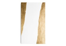 Quadro dipinto a mano su tela intelaiato Gold series26 colore oro astratto 90x40