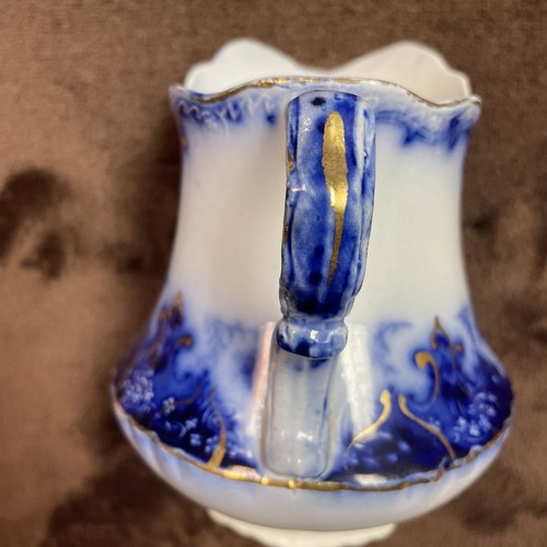 Rare Antique Alfred Meakin Regent Flow Blue Creamer Milk Pitcher 4.5” - Picture 5 of 16