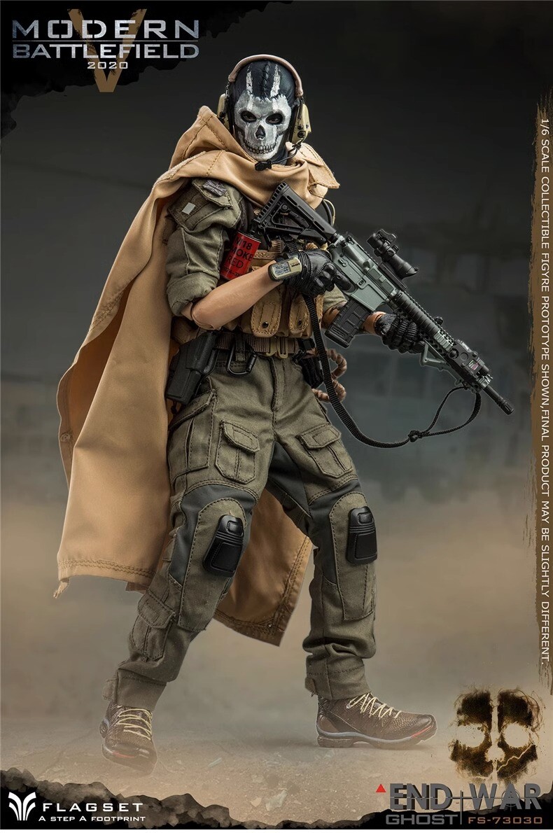 MODERN BATTLEFIELD 2007 FLAGSET フィギュア Flagset 1/6 Modern Battlefield End War Ghost Action Figure