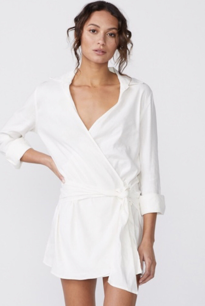 chinese dress ladies Frank & Eileen Mary White, Italian Classic Linen White S