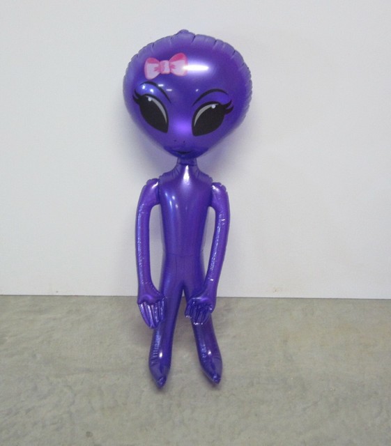 1 INFLATABLE GIRL PURPLE ALIEN BLOW UP INFLATE SPACE ALIENS DISPLAY