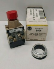 NEW OLD STOCK ALLEN-BRADLEY 10A 600V EXTENDED RED PUSH BUTTON SWITCH 800H-BK6A