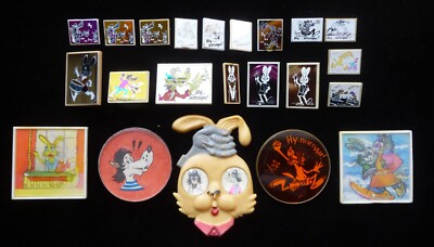 Set 22 USSR Badge Beautiful Soviet Cartoon Fairy Tales ''NU POGODI'' Wolf and Hare