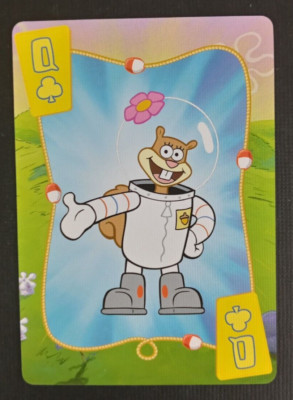 2017 Nickelodeon SpongeBob Squarepants Playing Card Sandy Queen Clubs