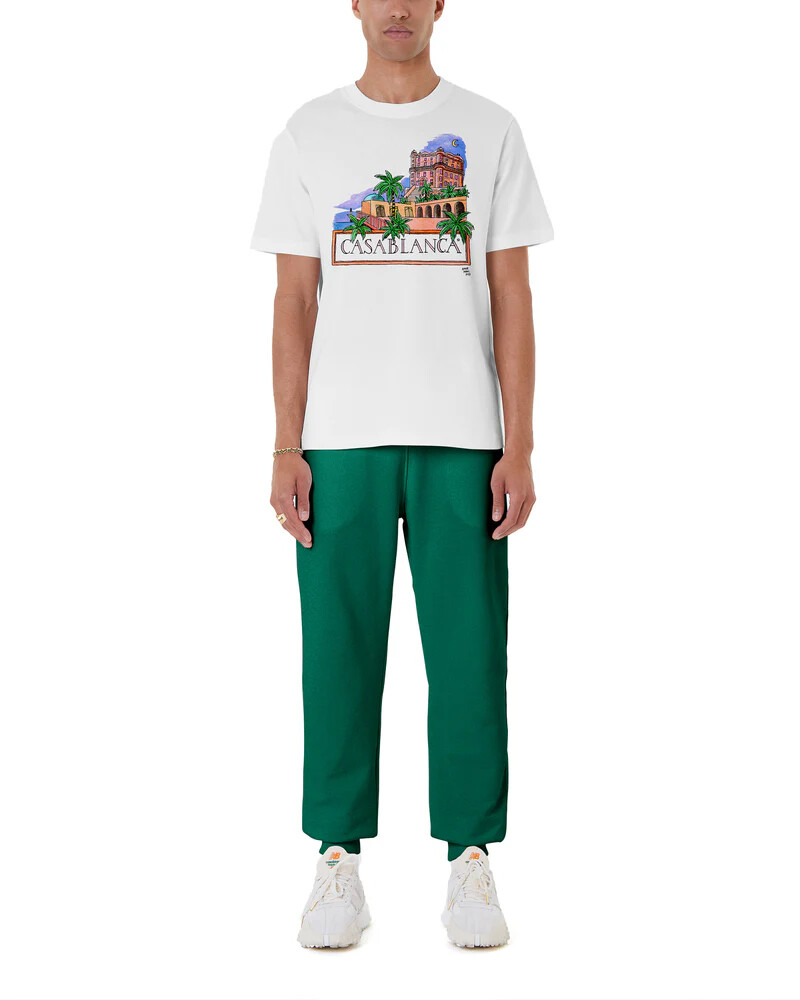 Casablanca White T-Shirt Crew Neck Amour Maroc Printed U-MPS24-JTS
