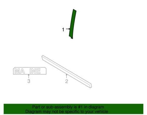 Puerta Mariner original Ford Mercury 2008-2012 moldura superior derecha 8L8Z-7820554-AA Foto 2 de 3