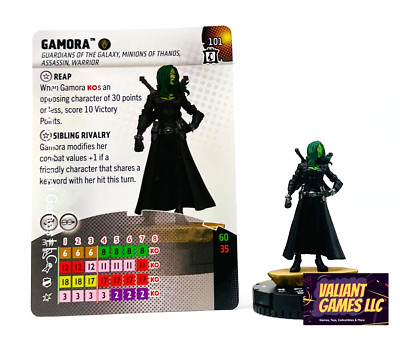 Marvel Heroclix Gamora #101 w/ Card Collector's Trove Set