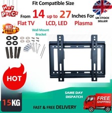 TV WALL BRACKET MOUNT SLIM FOR 14 19 20 22 24 26 27 INCH FLAT 3D LCD LED PLASMA