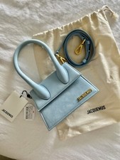  810 NEW JACQUEMUS Le Chiquito Moyen Light Blue Top Handle Bag NWT