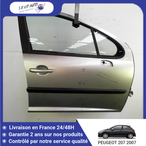 Porte Avant Droit Pour Peugeot 207 SW - Référence 9004X8 - Occasion Vérifiée