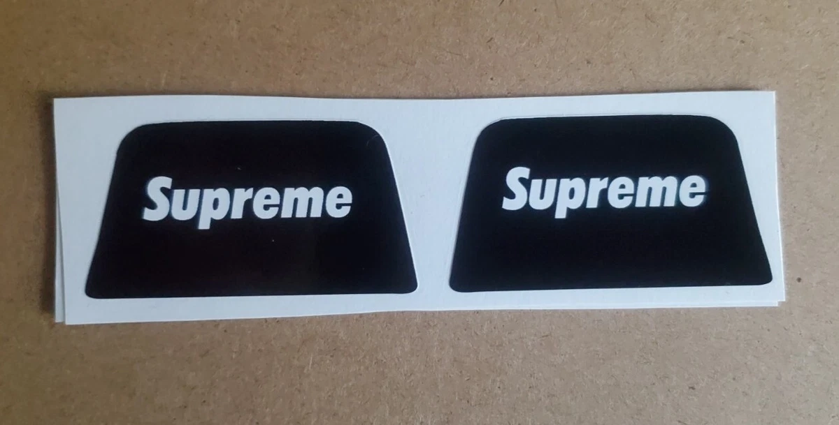 New Nike Black Supreme Football Visor Shield Decal Tabs Sticker Set & Card