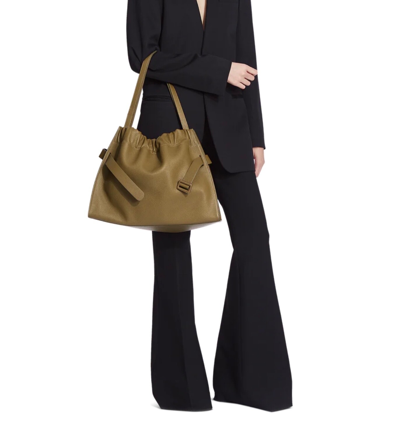 Boyy Scrunchy Buckle Jumbo Leather Shoulder Tote Bag Nutmeg image 5