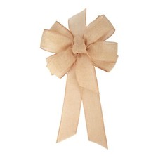1PCS 10x20 Inch Burlap Bow for Rustic Party Decoration or Gift Wrapping