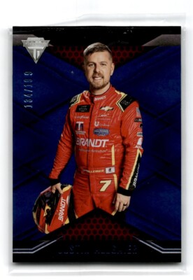 2022 Panini Chronicles Titanium Racing BLUE #3 Justin Allgaier SN 134/199