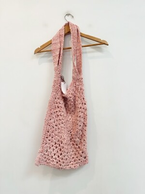 Designer Albus Lumen Crochet Jumbo Tote Style Pink Women's Bag
