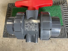 PVC Union Ball Valve, 4" Inch (DN100) True Union Full Flow Ball Valve, ASTM EPDM