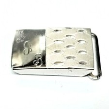 Vintage Sterling Silver Belt Buckle With Monogram