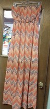 Crece Brand Strapless Maxi summer spring Dress Size Large long stretchy boho