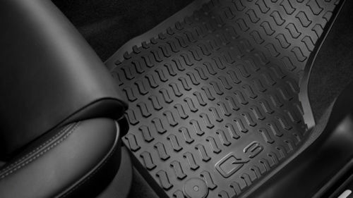 Originale Audi Q3 F3 Tappetino-piedi IN Gomma Anteriore + Posteriore 4-tlg. Nero - Foto 1 di 1