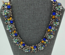 ZARA Wunderschöne prunkvolle Statementkette * Strass bunt * Aurora borealis *