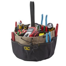 CLC Custom LeatherCraft 1148 18 Pocket Drawstring Bucket Bag Tool Carrier Holder