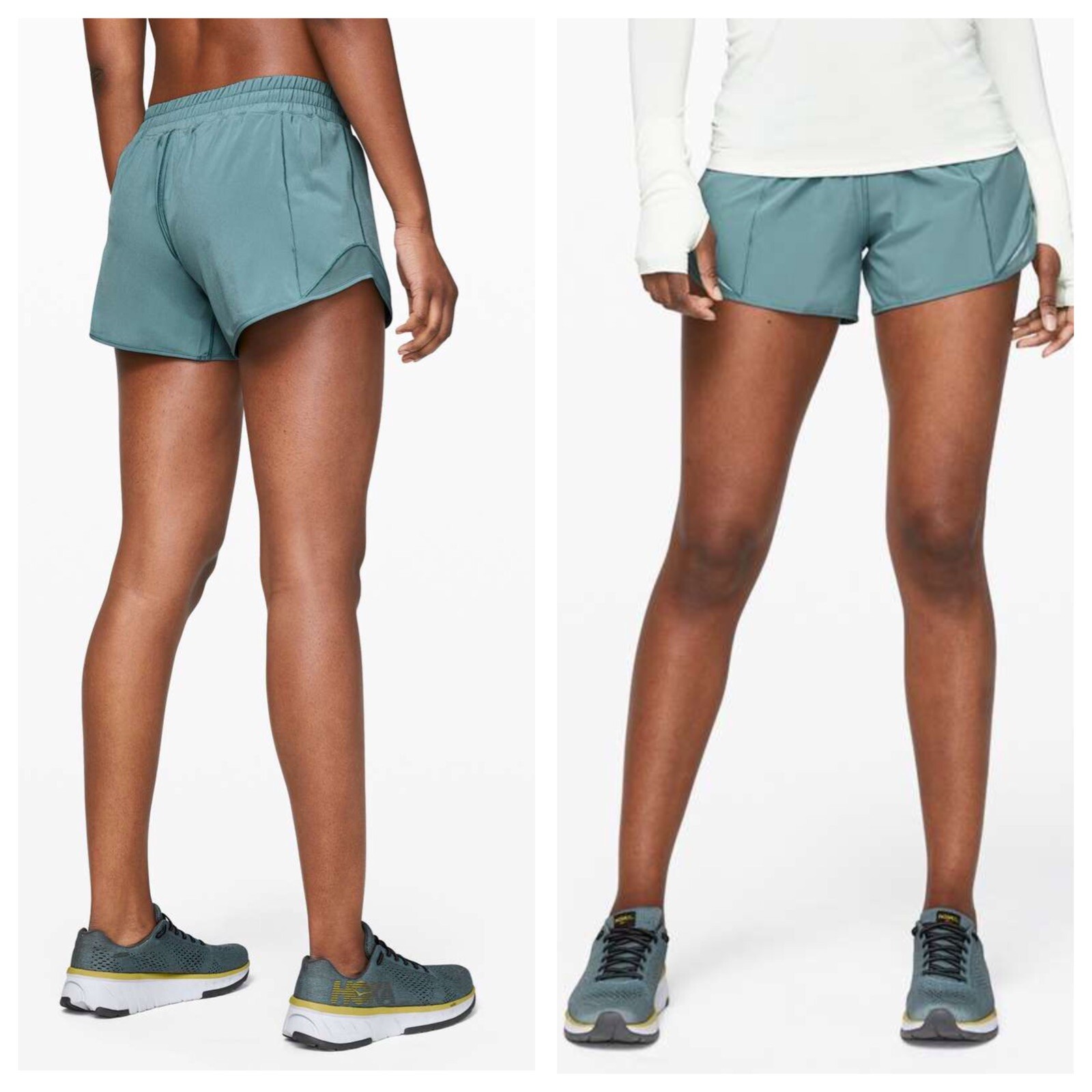 VERY RARE "Aquatic Green” Hotty Hot Shorts-Worn Once! Sz 8 Lululemon 4” Women image 4