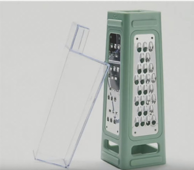 Good Housekeeping Box Grater with Catch Basin | Sage