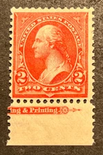 Travelstamps: 1895 US Stamps Scott #267, Mint, Original Gum Hinged