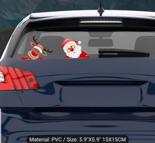 8 pcs Christmas Multi Purpose Or Switch Stickers Removable Wall Deco Elk Santa