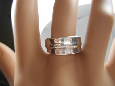 Tiffany & Co Leaf Ring Wide Band Sterling Silver Sz 6.5 Rare Tiffany & Co Leaf Ring Wide Band Sterling Silver Sz 6.5 Rare
