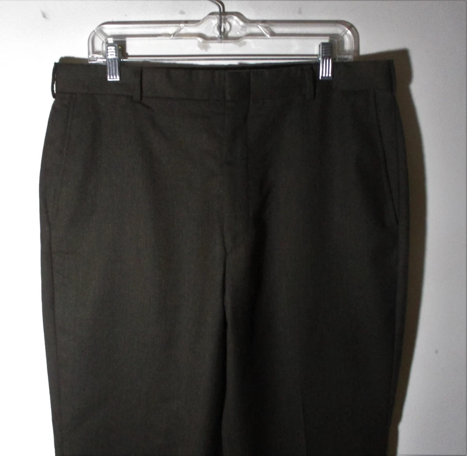 L.L. BEAN Brown 100% Wool Flat Dress Pants Size 35X30 NWOT - Image 2 of 4