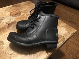 hunter lace up rain boots womens
