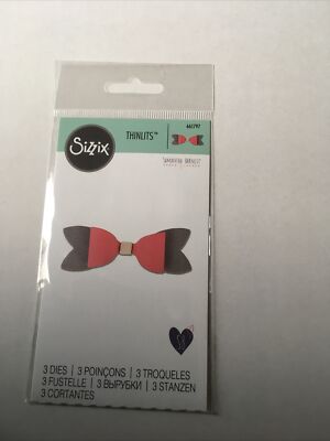 Sizzix Thinlits Tiny Bow 661797 3 Die Set Samantha Barnett Brandneu in Verpackung