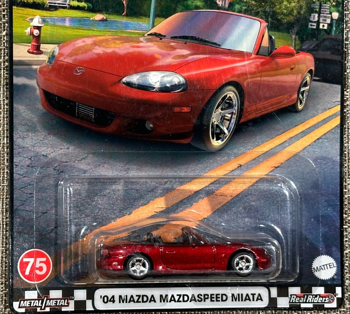 Hot Wheels Boulevard '04 Mazda Mazdaspeed Miata Red #75,Free