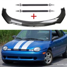 For Dodge Neon Carbon Fiber Style Front Bumper Lip Spoiler Strut Rods
