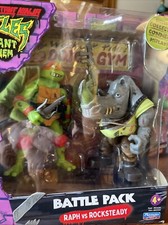 Teenage Mutant Ninja Turtles Playmates Mutant Mayhem Raph vs Rocksteady ...