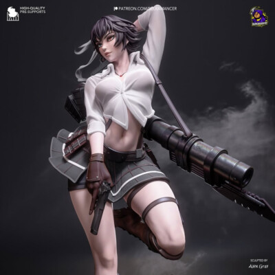 Lady, 230mm, 12K Resin Model Kit Painted 3d Printed DIY Figure