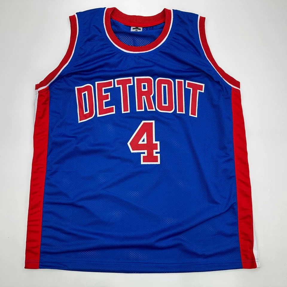 Facsimile Autographed Joe Dumars Detroit Blue Reprint Jersey Size Men's XL - Image 3 of 4