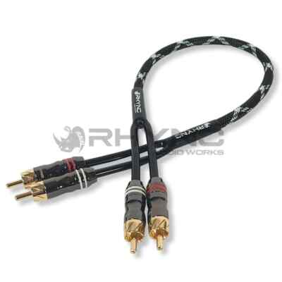 #ad Rhyno Audio Works 8000 Series Car Audio Motorcycle Audio RCA Cables BLACK $15.00
