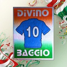 1990 Italia Mondiale Roberto Baggio Divino Foil Sticker 