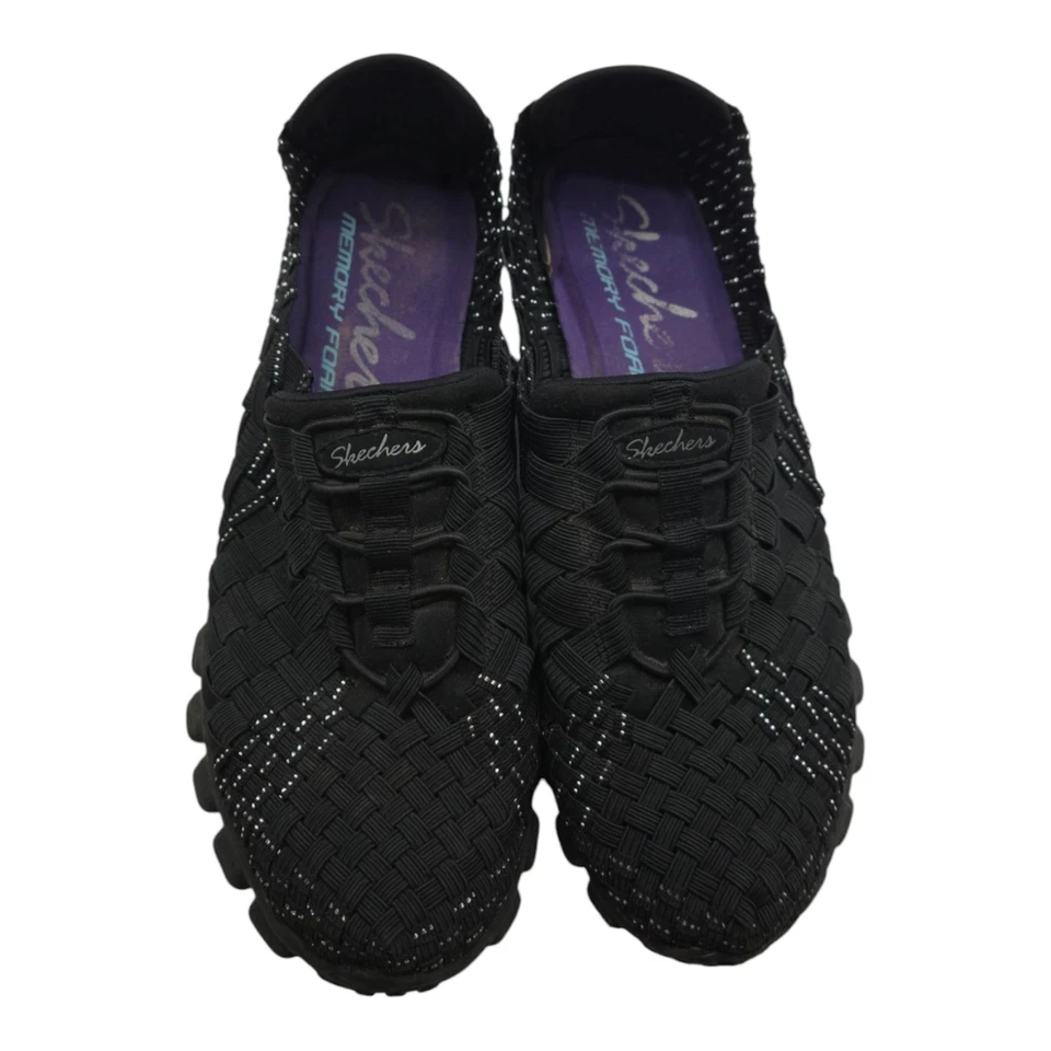 Skechers Shoes Womens 9 Black EZ Flex 2 Tah-Dah Memory Foam Athleisure Weave Gym - Image 3 of 4